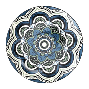Assiette Mandala Bleu D26cm