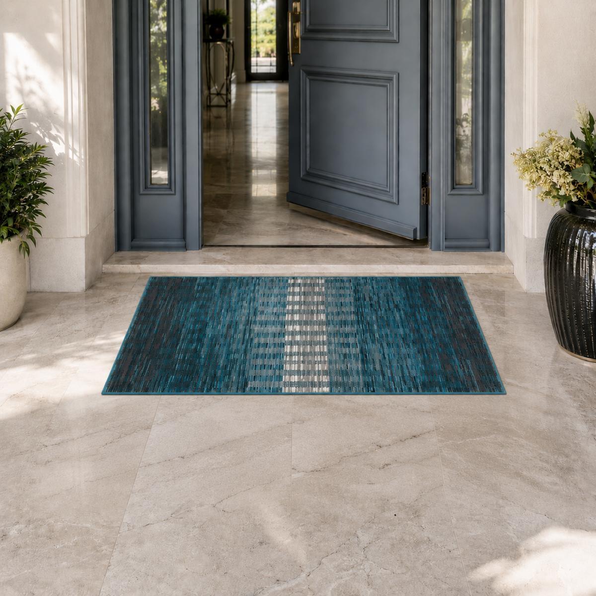 Tapis salon et chambre tissé motif géométrique LAJO