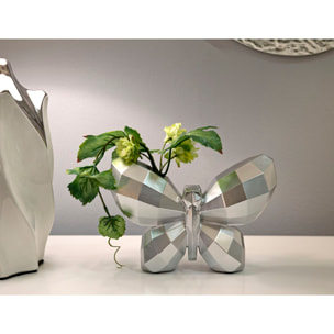 VASO BUTTERFLY SILVER CM 22,5X8X15