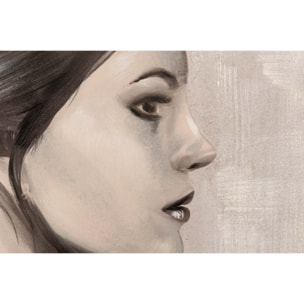 Cuadro Señora Con Marco Negro 80x4x120 Cm