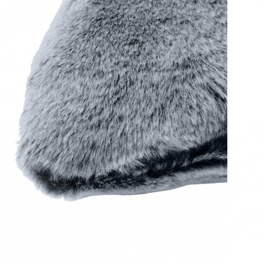Coussin polaire 40x40 doux gris givré - WOOLY