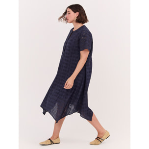 Fiorella Rubino - Vestito Free in sangallo - Blu
