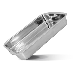 Plat à four rectangulaire en inox avec poignées 40x28cm HARRY
