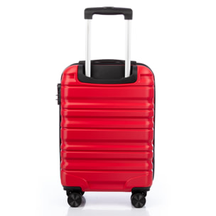 Juego de 3 maletas Trolley, en material ligero ABS de alta resistencia. Cerradura numérica y 4 ruedas giratorias 360° extraibles en la maleta grande.