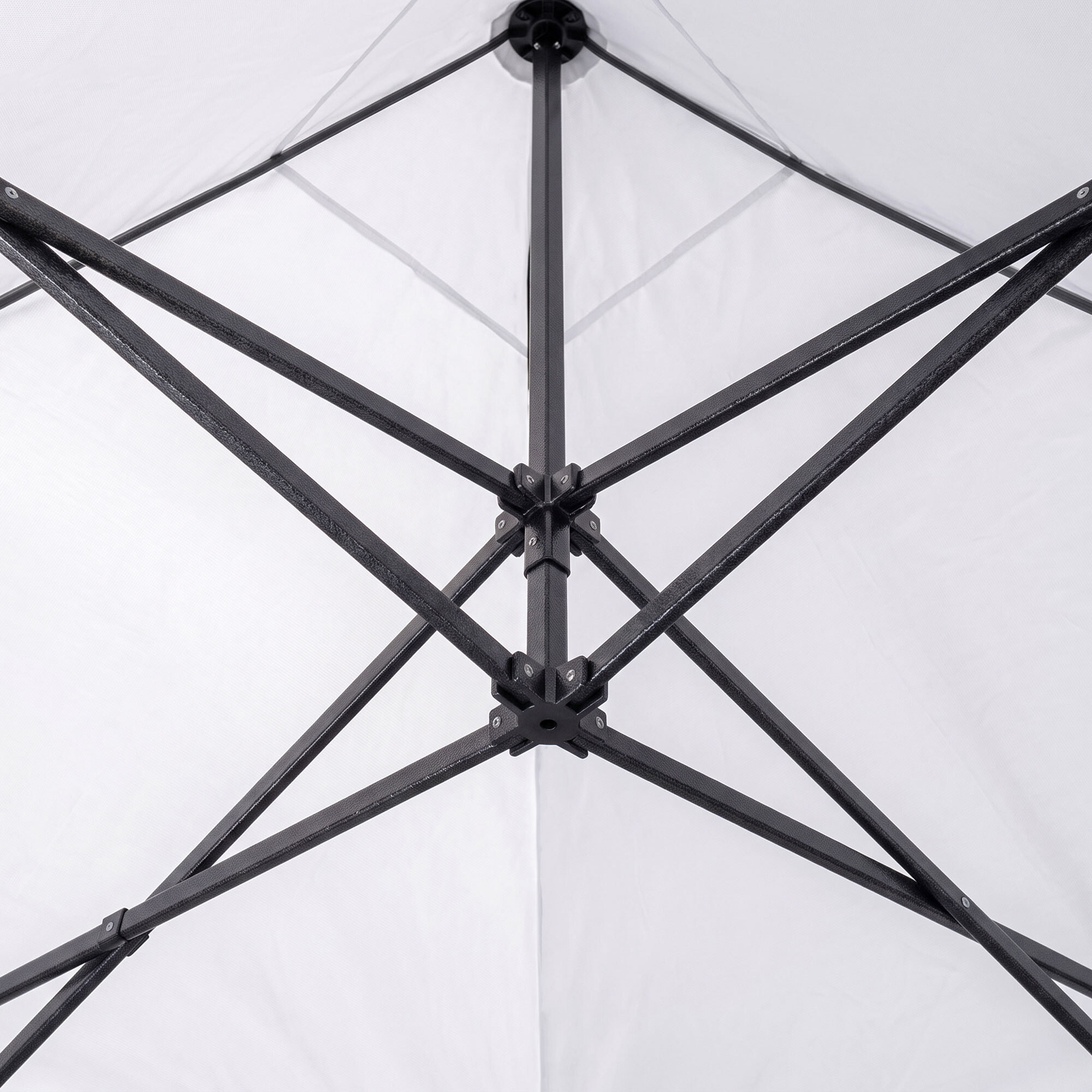 Gazebo richiudibile 3x3 pieghevole a fisarmonica automatico mercato tenda con sacca colore bianco