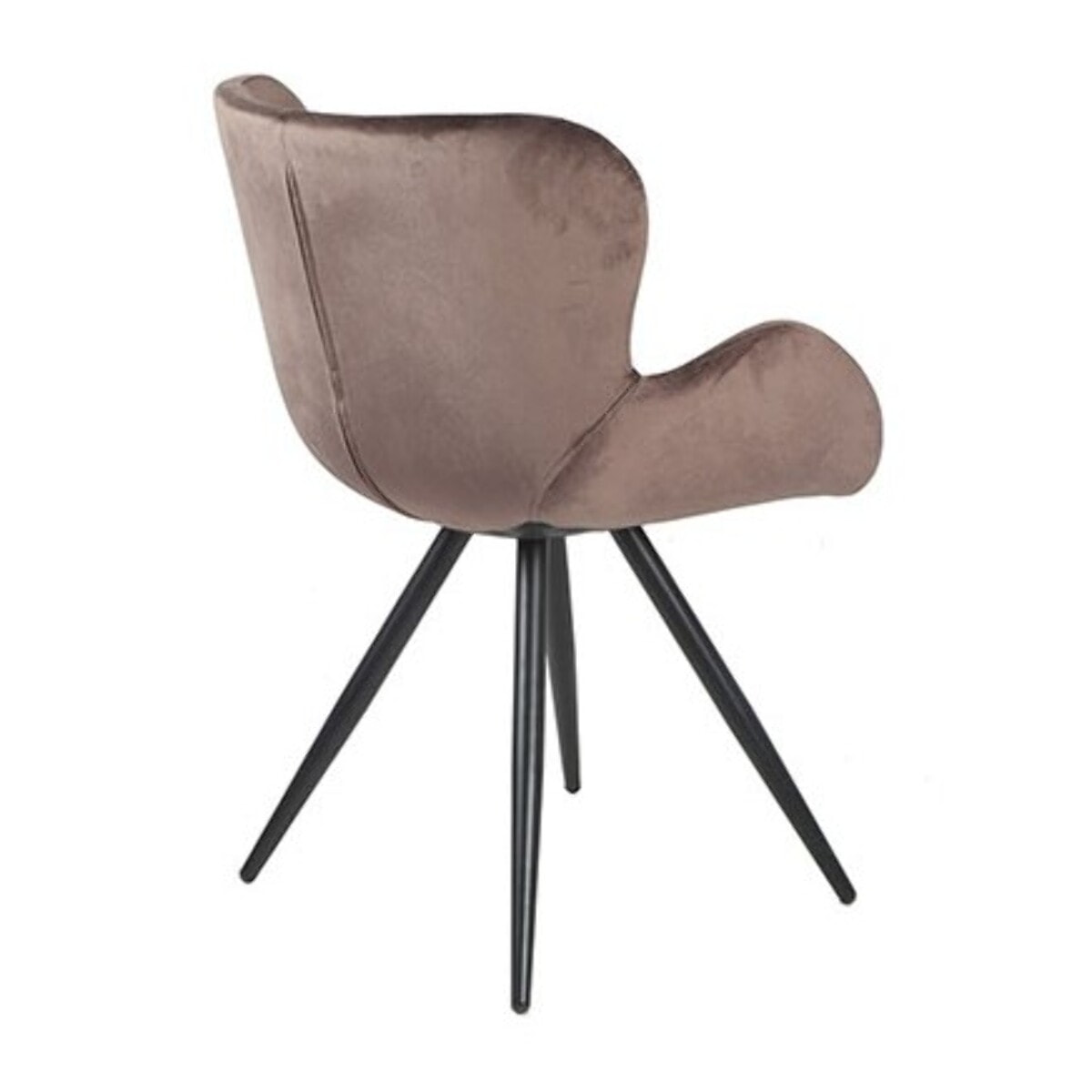 Chaise en velours avec piètement en métal noir - LILOU