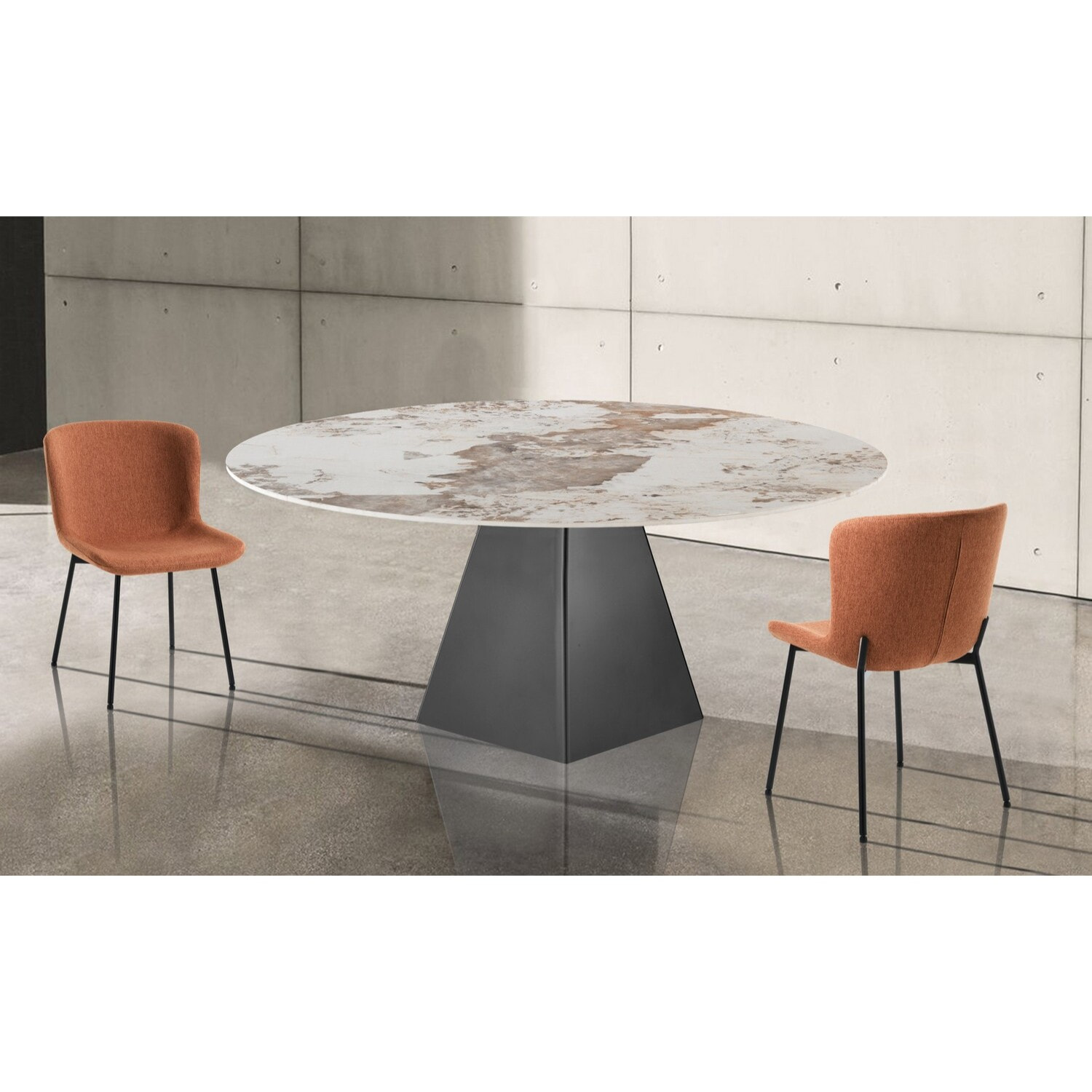 Oresteluchetta Tavolo allungabile rettangolare / rotondo ARVIN ONICE GREY