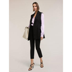 Motivi - Pantalones regular mezcla algodón viscosa - Negro