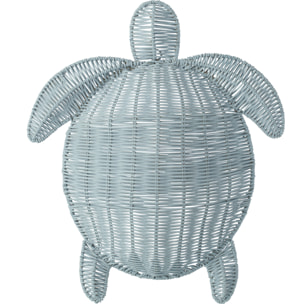 J-Line Décoration Murale Turtle - métal - bleu clair - large