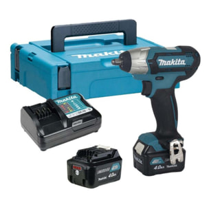 Boulonneuse à chocs 12V XGT 140 Nm - MAKITA - 2 batteries 12V 4.0Ah - chargeur - MakPac- TW140DSMJ