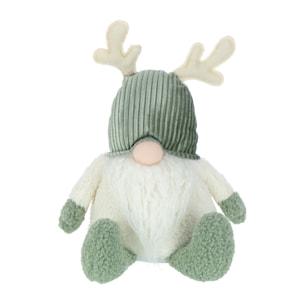 J-Line Lutin Bois De Cerf Textile Vert/Beige Large