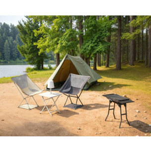 Chaise camping pliable gris