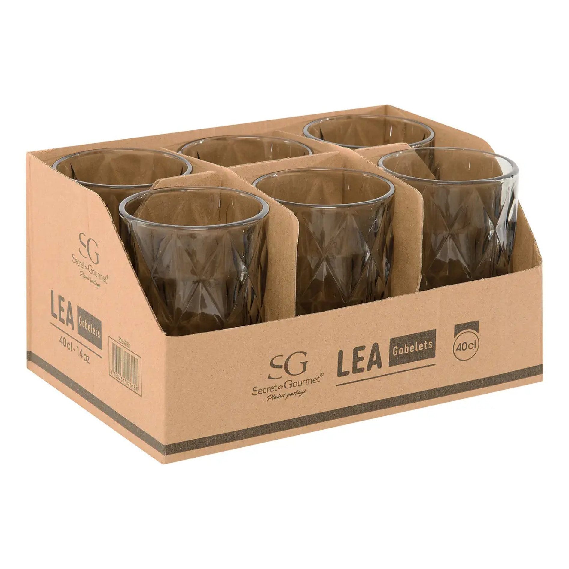 Gobelet Lea gris D8xL12,7cm