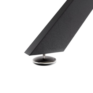 Marui Big - Tavolo da pranzo ovale 180x100 cm in Legno Testurizzato con Piede Centrale in metallo Kiso