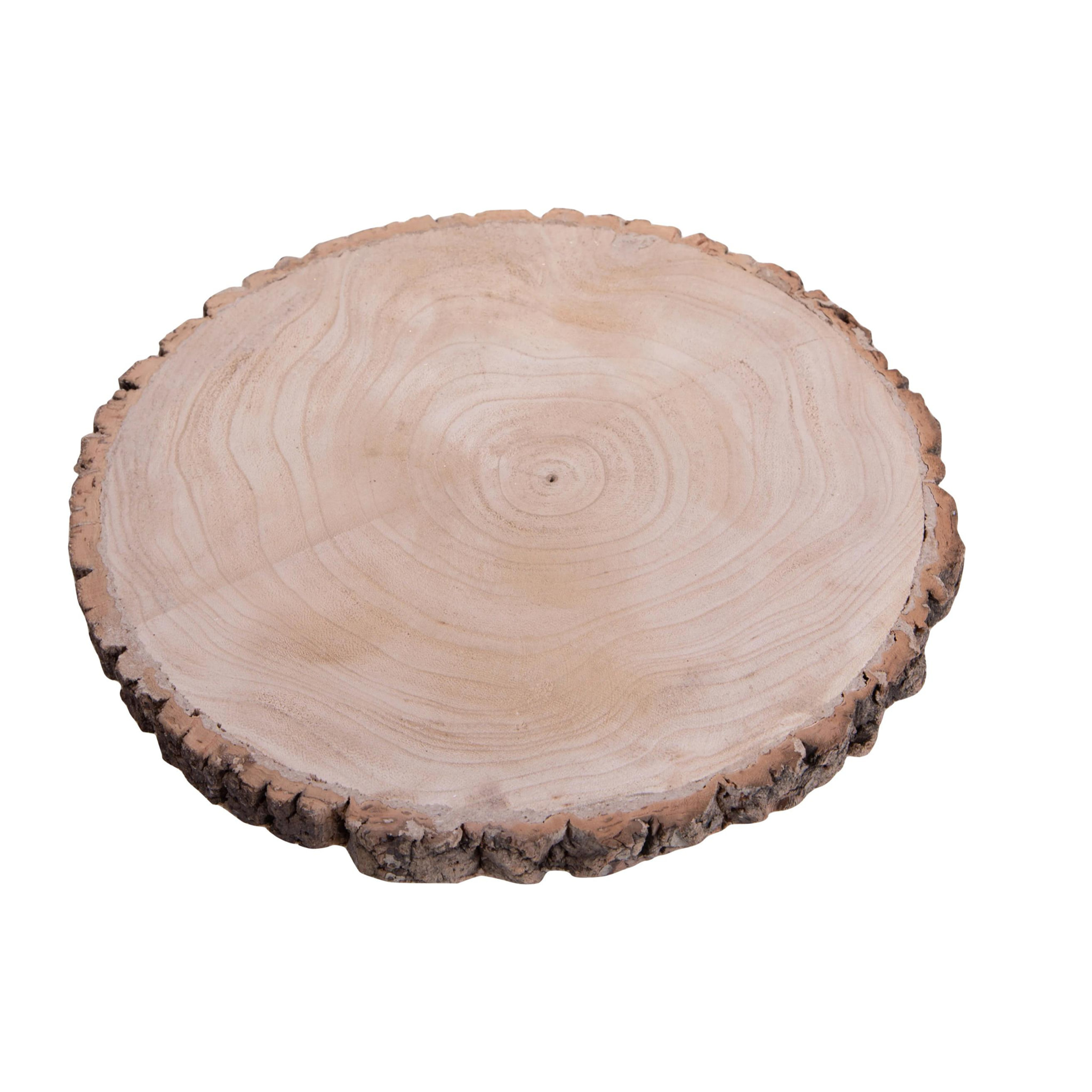 Fetta Legno - Pezzi 2 - Colore Naturale - 50x3,4Hx50cm - Bianchi Dino