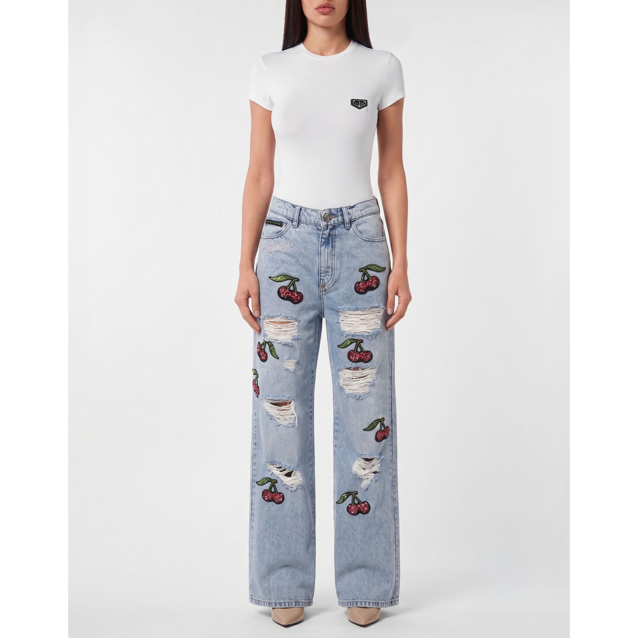 PHILIPP PLEIN Vaqueros de corte skater