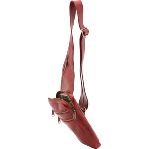 Borsa a tracolla  da uomo In Vera pelle Made in Italy 17x23x4 cm