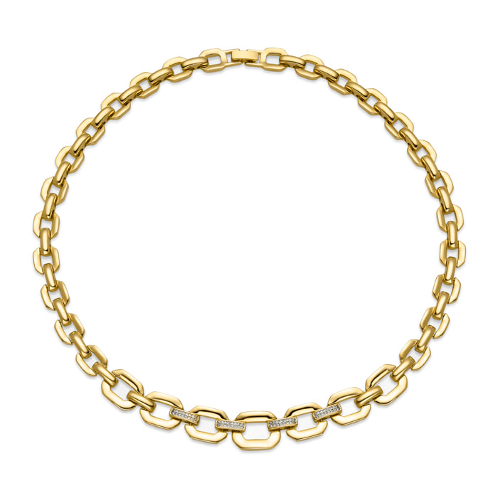 Collar con Circonita Brillante acabado oro 18k