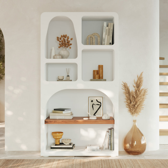 Bibliothèque en béton blanc cassé - Fira