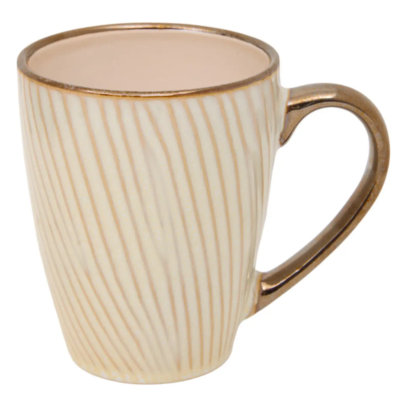 Mug à rayures Ella 35cl blanc