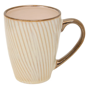 Mug à rayures Ella 35cl blanc