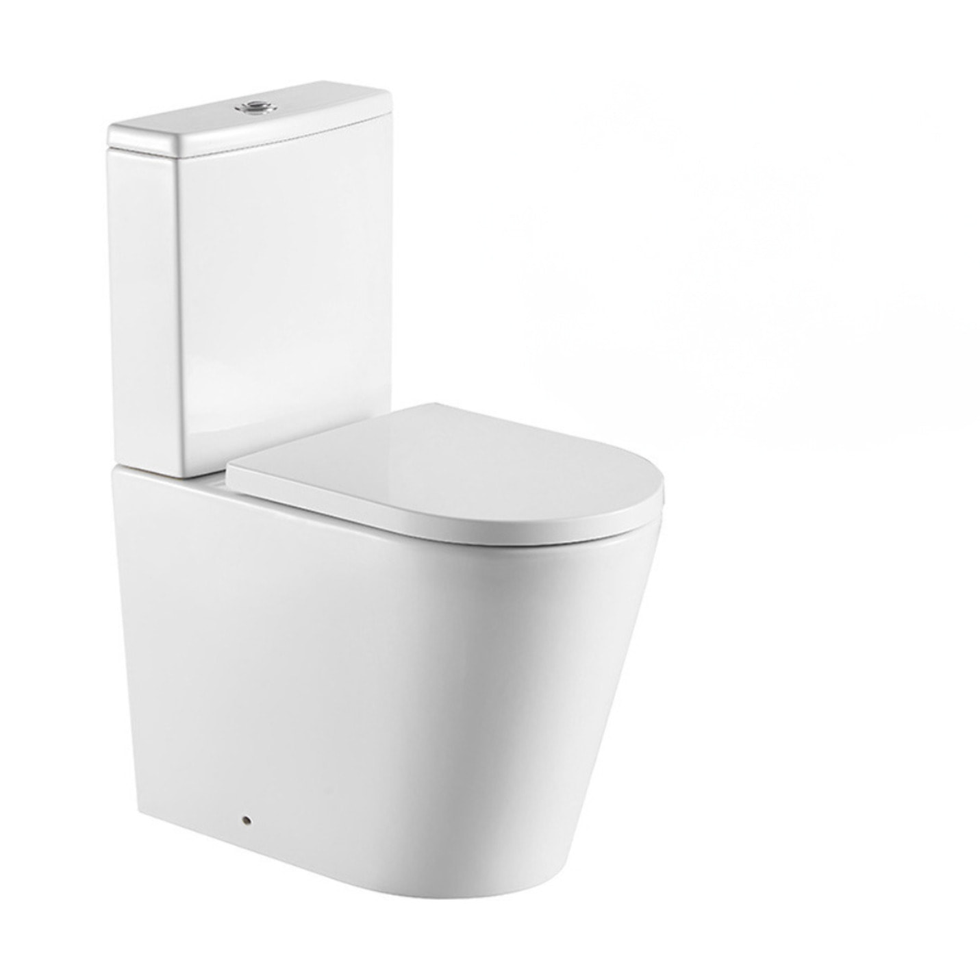 lot de 6 Brevis WC à poser Haut de gamme, sans bride + abattant softclose, alimentation latérale éco, vidage universel