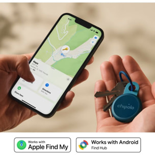 Tracker GPS CHIPOLO Loop rechargeable USBC bleu marine