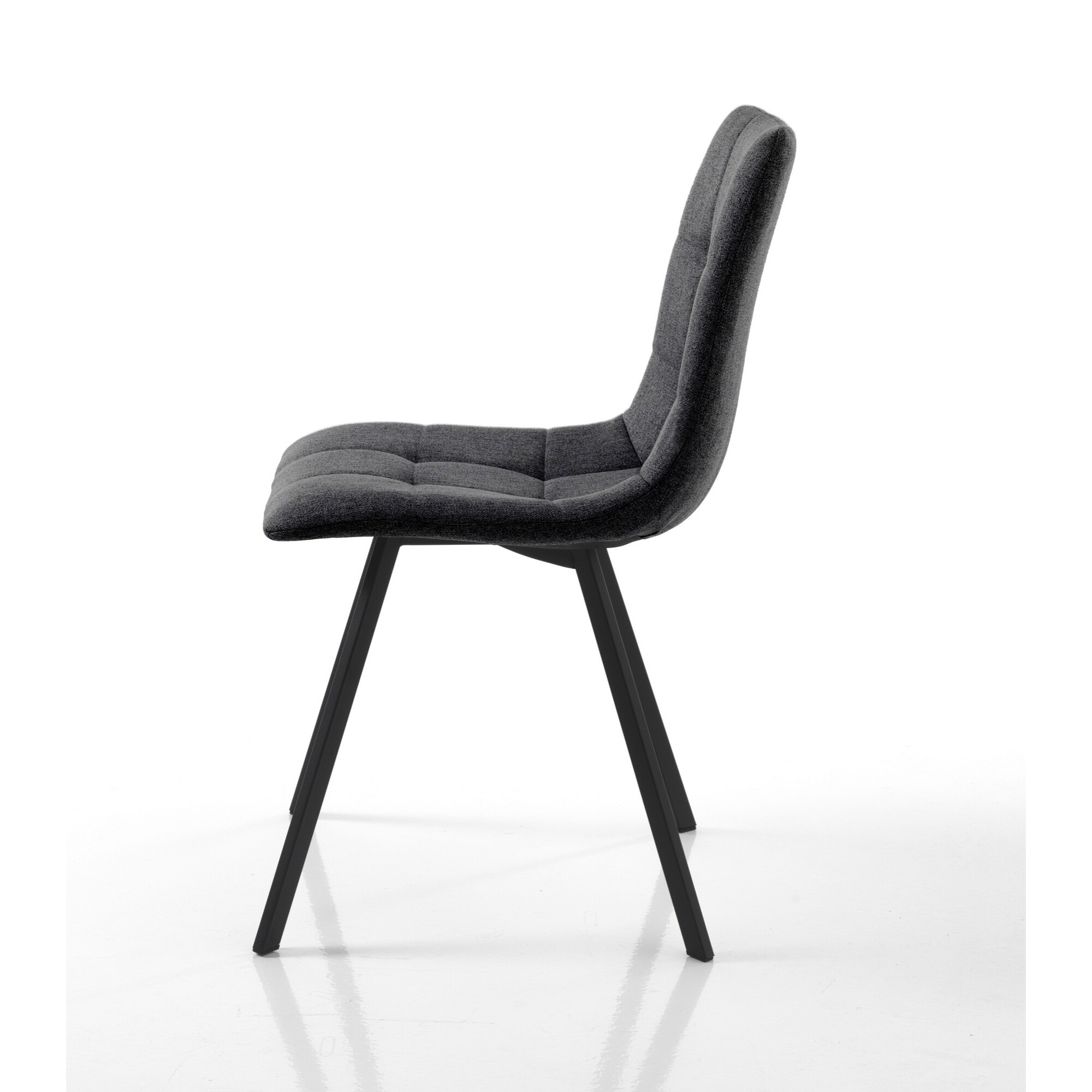 ORESTELUCHETTA set 4 sedie imbottita JANE ANTHRACITE