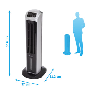 Climatizador evaporativo de bajo consumo con calefactor e ionizador RAFY 82 PURLINE