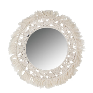 Espejo, de Cuerda, en color Blanco, de 45x1x45cm
