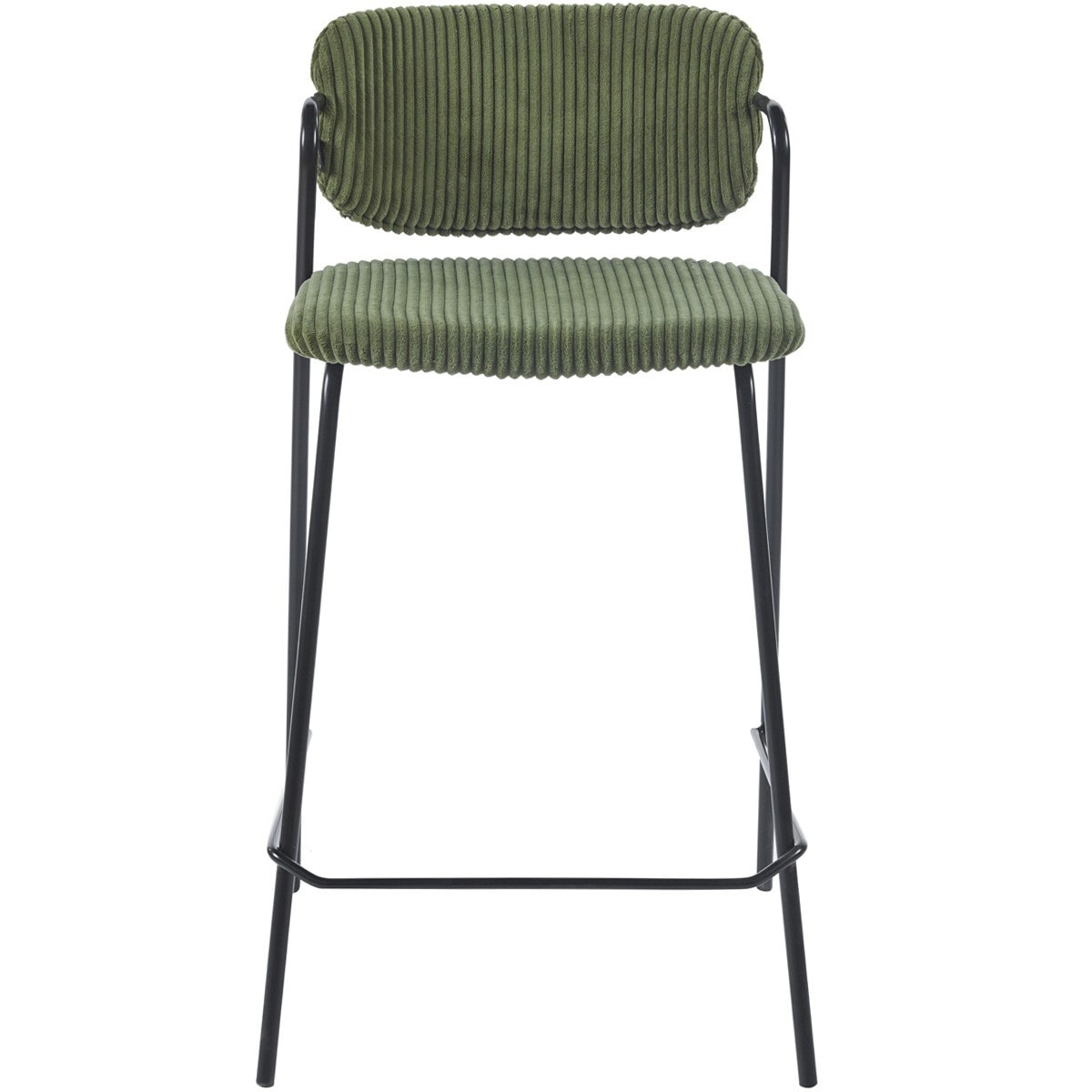 Lot de 2 tabourets de bar en velours côtelé - JONES