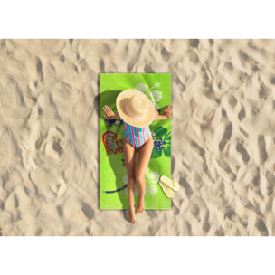 Telo Mare Grande 100x180 Spugna Maui Fantasy Geko D18