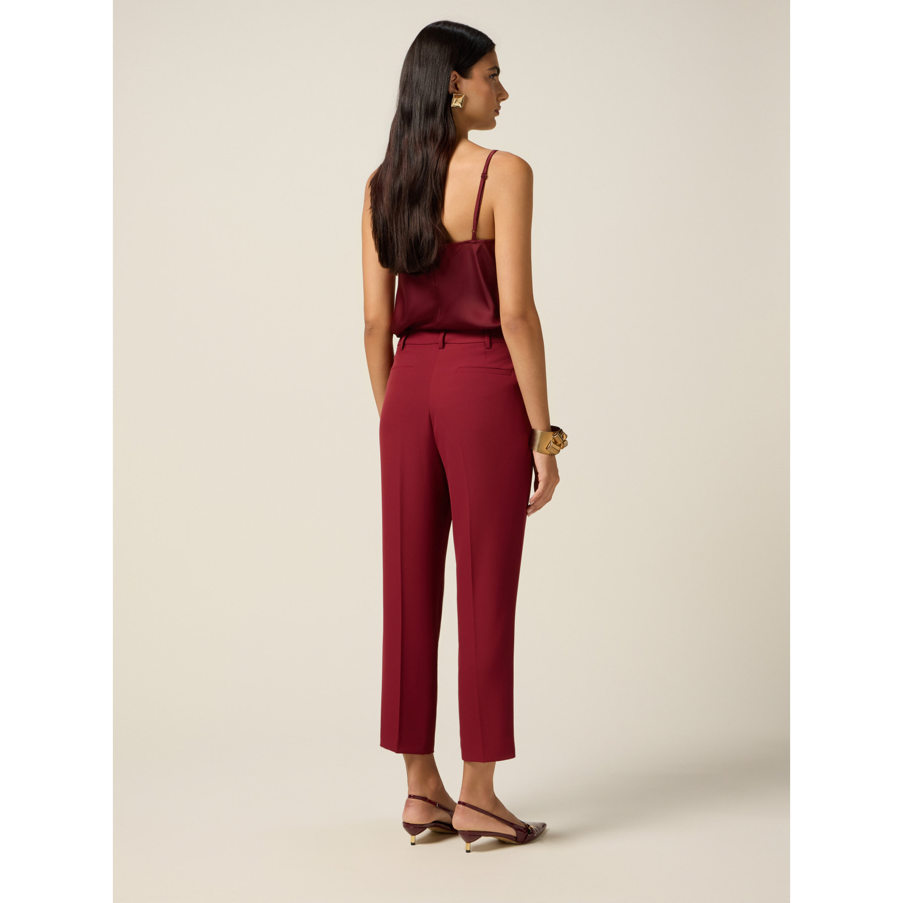 Oltre - Pantaloni in cady - Bordeaux