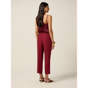 Oltre - Pantaloni in cady - Bordeaux