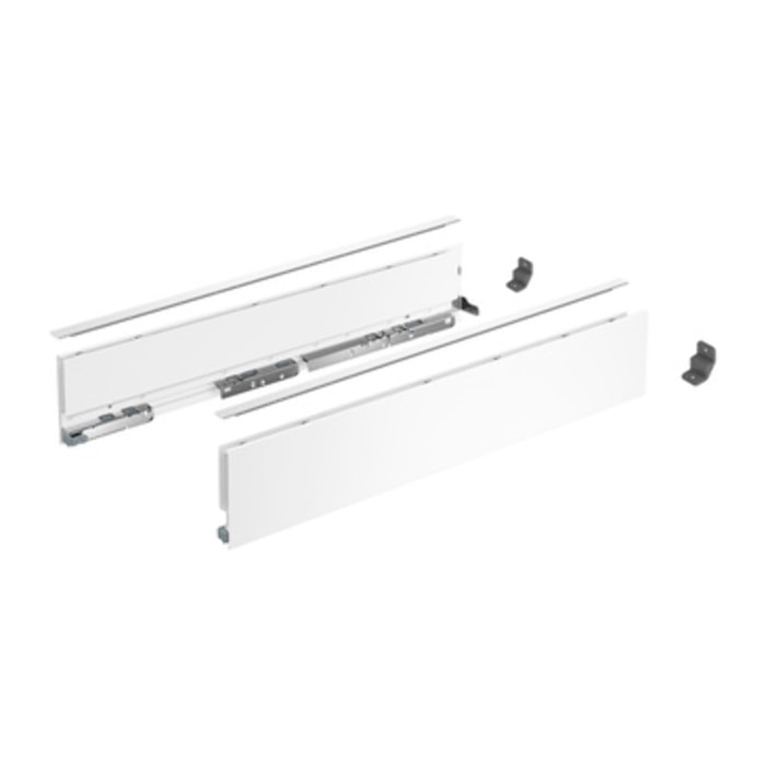 Profilé latéral de tiroir AvanTech YOU, H101mm x L500mm, blanc, gauche et droite - HETTICH - 9353388