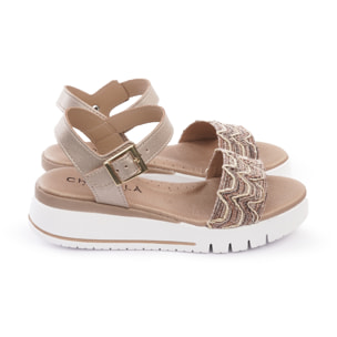 SANDALO ZEPPA FASCIA MOREIRA PLATINO