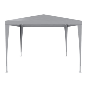 Gazebo 3x3 M Struttura Acciaio Copertura PE 110 gr/m² Impermeabile Idrorepellente Resistente Raggi UV Tenda Picnic Campeggio Esterno Giardino Grigio