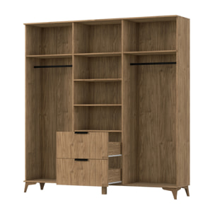 Portmore - armoire - effet bois - 185x192 cm - Bois