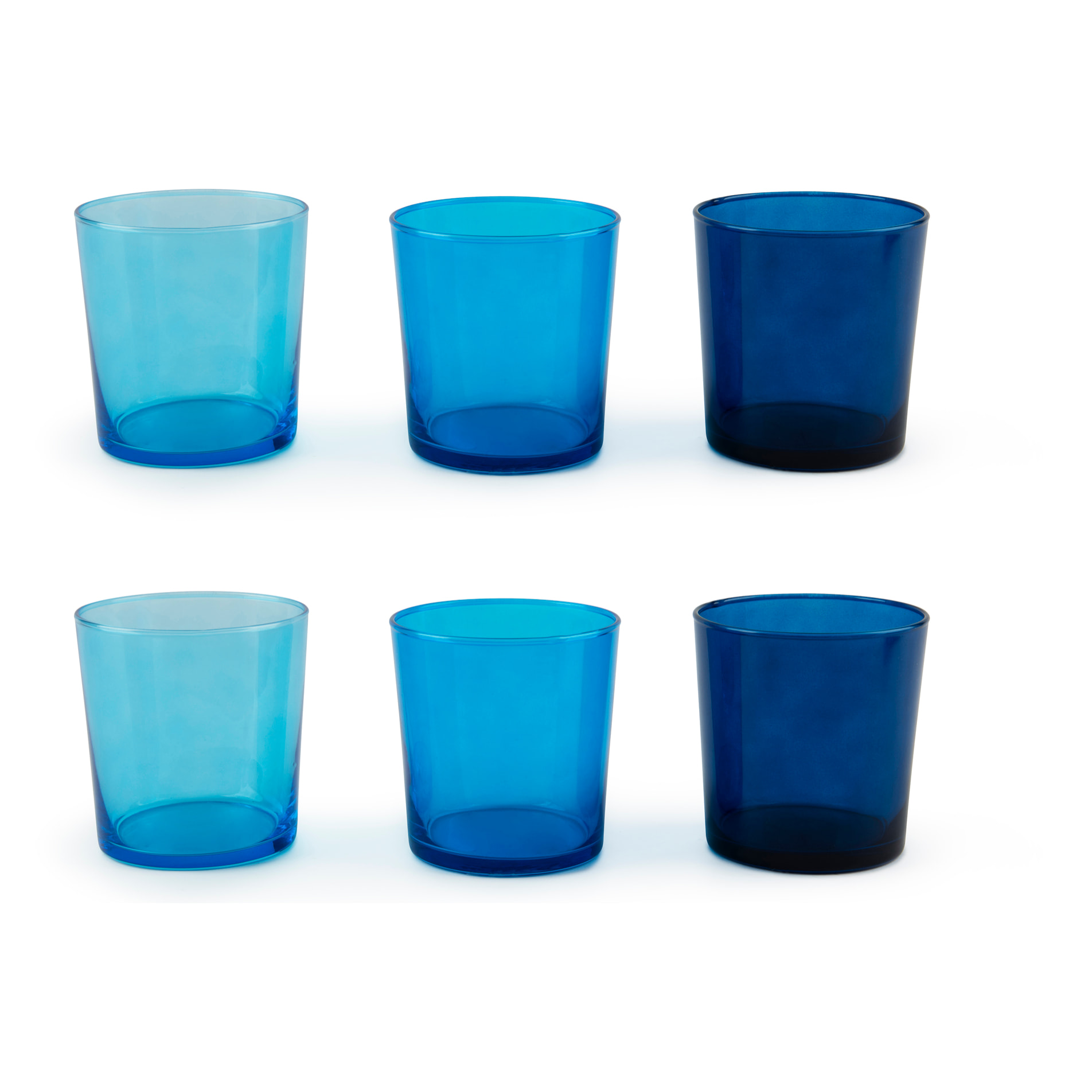 Set 6 Bicchieri Excelsa – Manhattan, Vetro Mix Blu