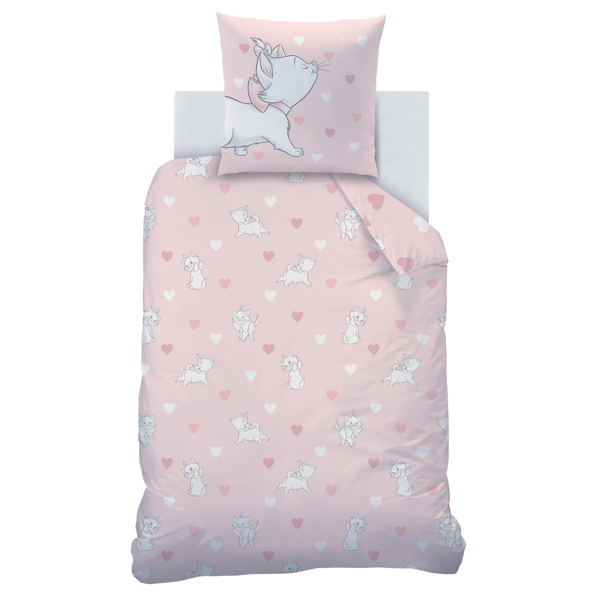 Parure de lit imprimée 100% coton, DISNEY HOME LES ARISTOCHATS LOVE