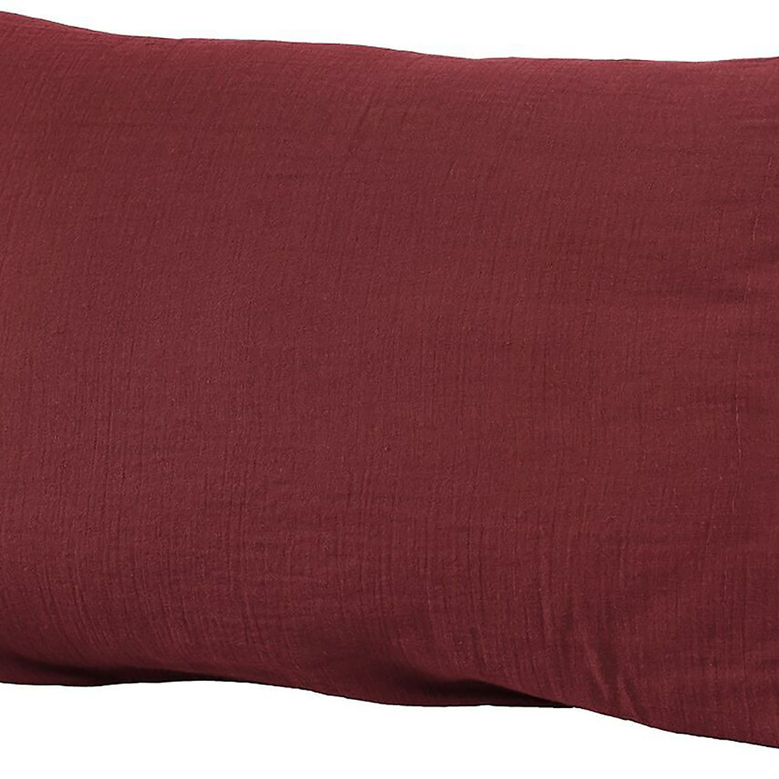 Taie D'oreiller 100 % gaze De Coton Lie De Vin