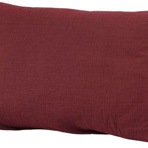 Taie D'oreiller 100 % gaze De Coton Lie De Vin