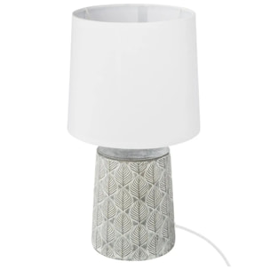 Lampe "Cyril" céramique gris H36cm