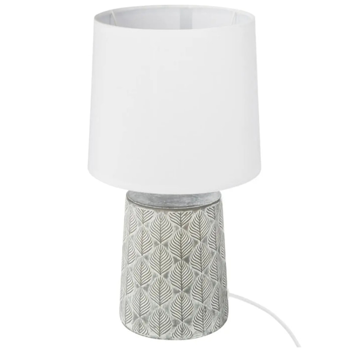 Lampe "Cyril" céramique gris H36cm