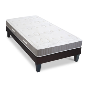 Ensemble Matelas Intuition & Sommier KIT15, Mémoire de Forme, technologie Tri-Lattes, Soutien Ferme, Mousse Haute Densité Recyclée