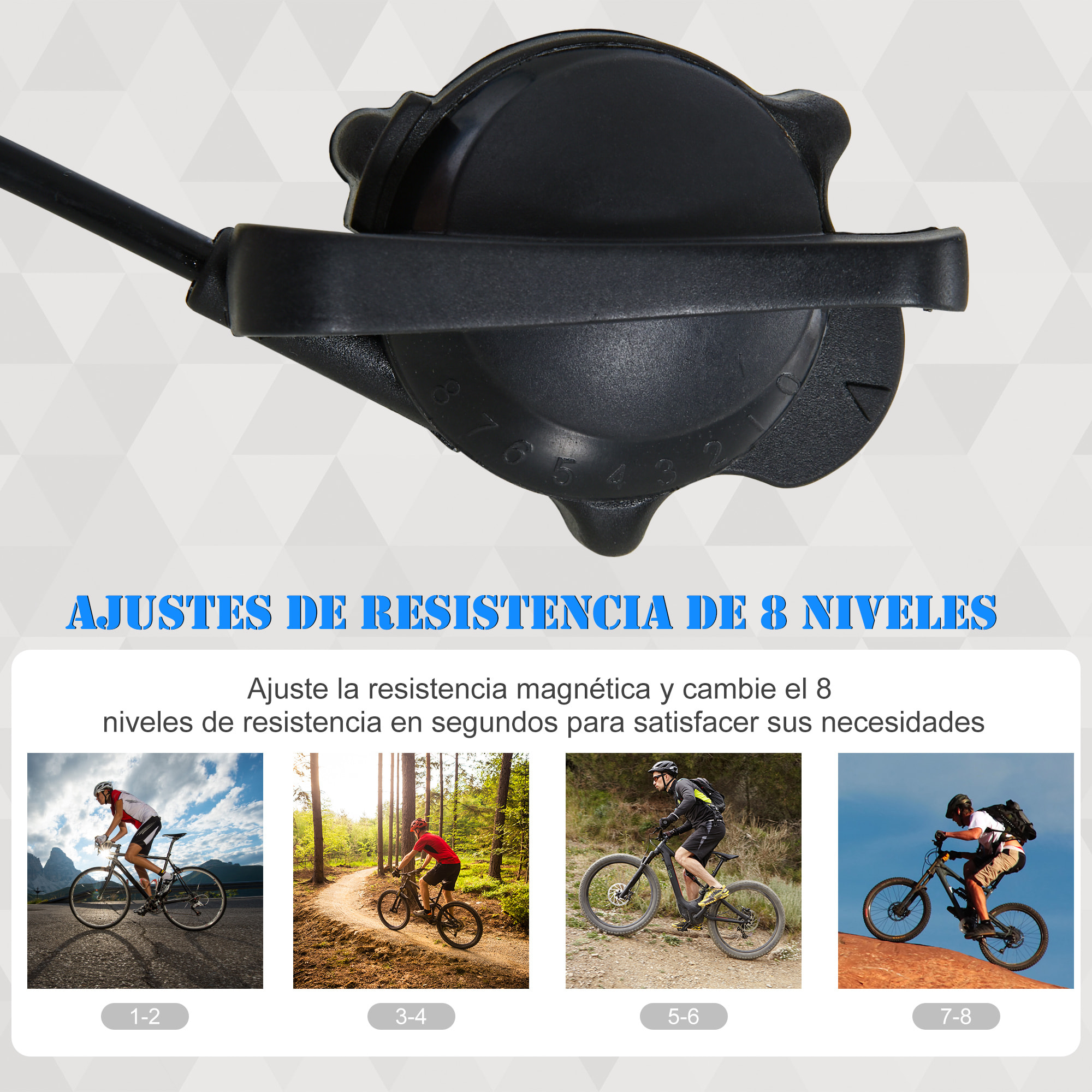 Rodillo para Bicicleta Metal PP Nylon 77x56x47,5cm Azul