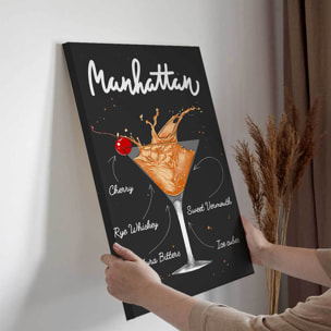 Tableau cocktail Manhattan Toile imprimée