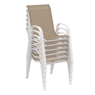 Chaises de jardin empilables textilène