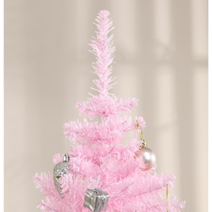 Árbol de Navidad 180 cm Árbol de Navidad Artificial Grande con 390 Puntas de Rama Decoración Navideña para Interiores Fácil de Montar Rosa
