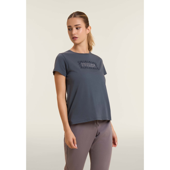 T-shirt con logo e grafica geometrica